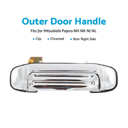 REAR RIGHT Outer Door Handle for Mitsubishi Pajero (1991-2000)