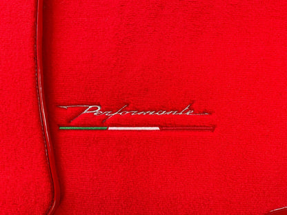 Floor Mats for Alfa Romeo Spider (1966-1993) 2 x Perfomante Red Tailored