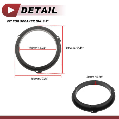 6.5" Speaker Spacer Ring Adaptor for Ford Bronco Sport (2021) - 2 x Set