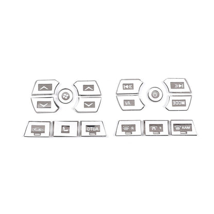 16X Silver Air Conditioning Button Sticker Trim for Jaguar XF (2012–2015)