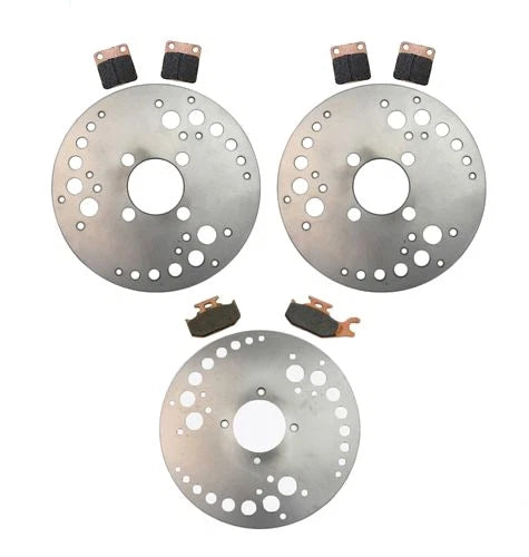 Front & Rear Brake Rotors & Semi-Metallic Pads for Yamaha Kodiak 400(2000–2002)