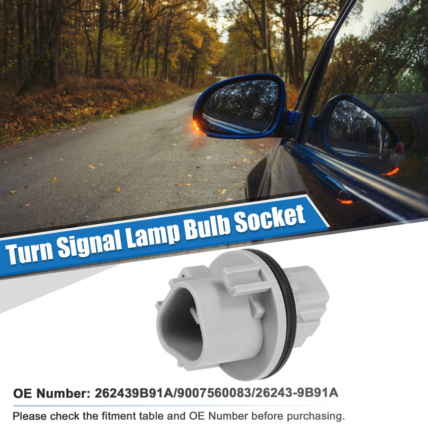 Turn Signal Lamp Bulbs Socket for Nissan Altima Frontier (2012-2015)