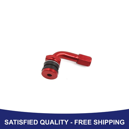Valve Stem Adapter 90 Degree Tubeless Red for Motorcycle