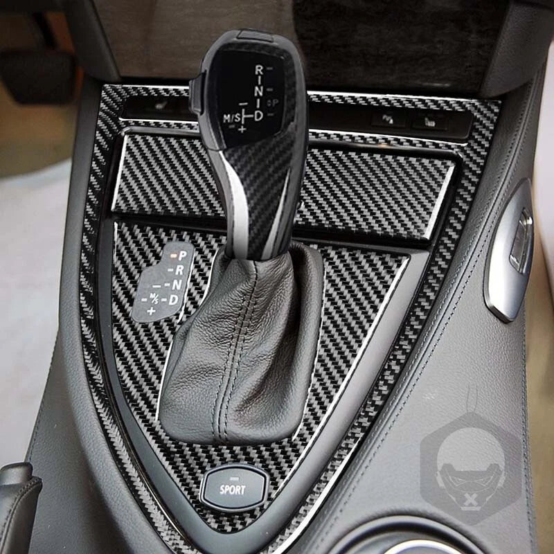Carbon Fiber Automatic Gear Shift Knob Part Kits For BMW E63 6 series 2004-2006