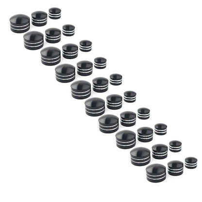 9mm Motor Bolt Topper Caps Covers for Harley  - 10 x Black CNC