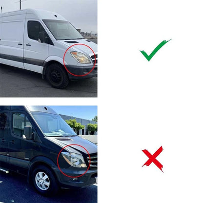 Black Front Bumper Grille for Benz Sprinter W906 Pre-LCI 2006-2013