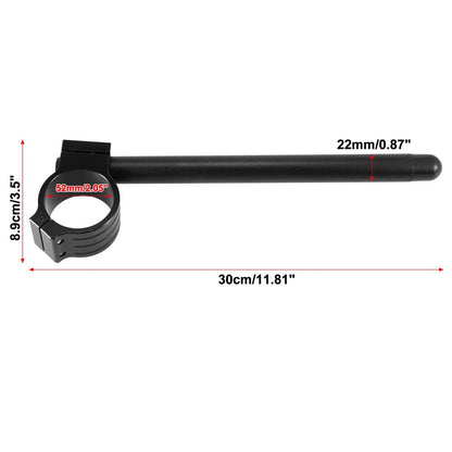 Pair / 52mm / Motorcycle Handlebar Clip Ons for Universal Black
