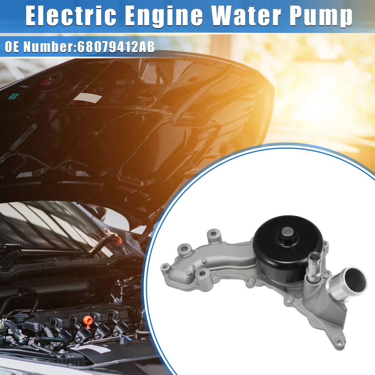 Water Pump with Gasket for Jeep Wrangler JK (2012-2018)