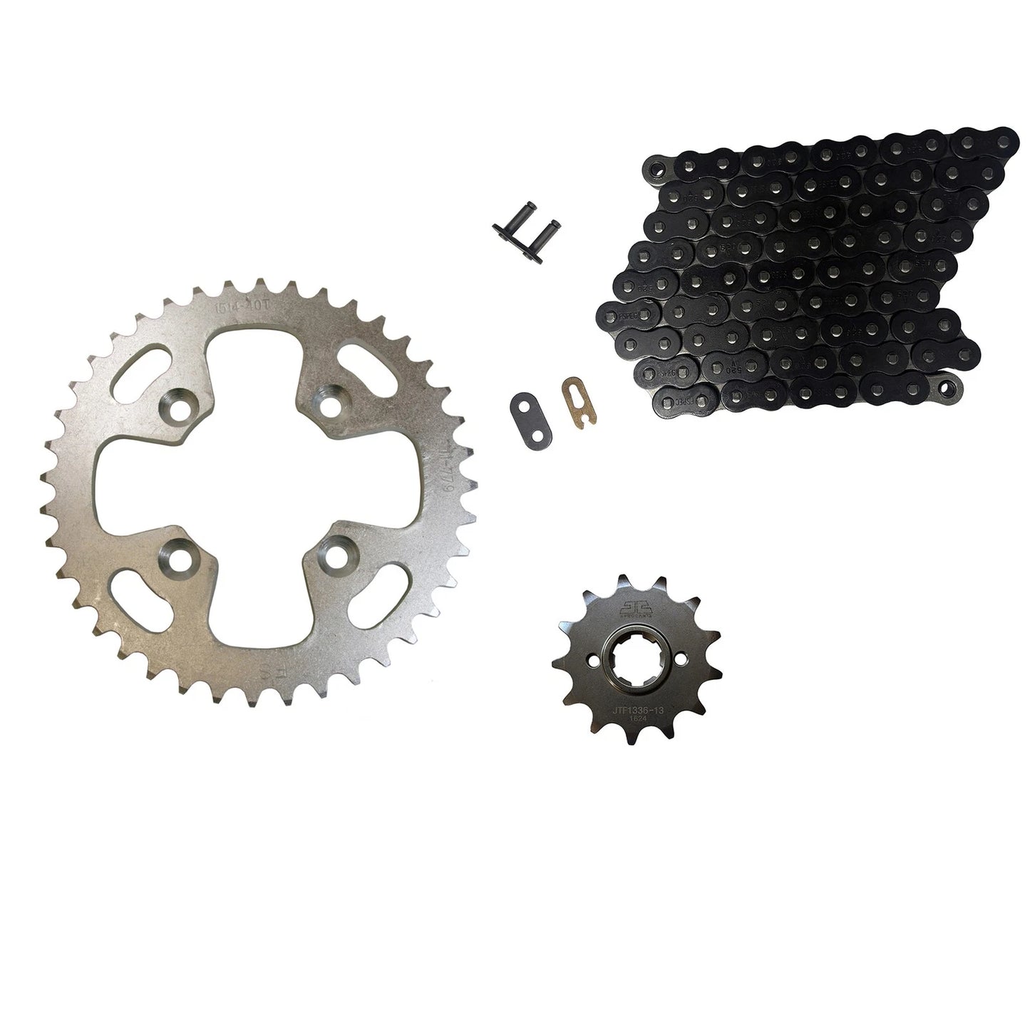 2 x Black 520x90 Drive Chain & 13/40 Sprockets for Honda ATC350X (1986–1986)