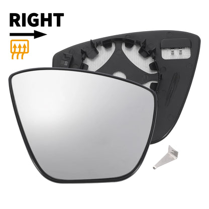 Right Side White Convex Heated Mirror Glass for Ford Ka (2016-2021)