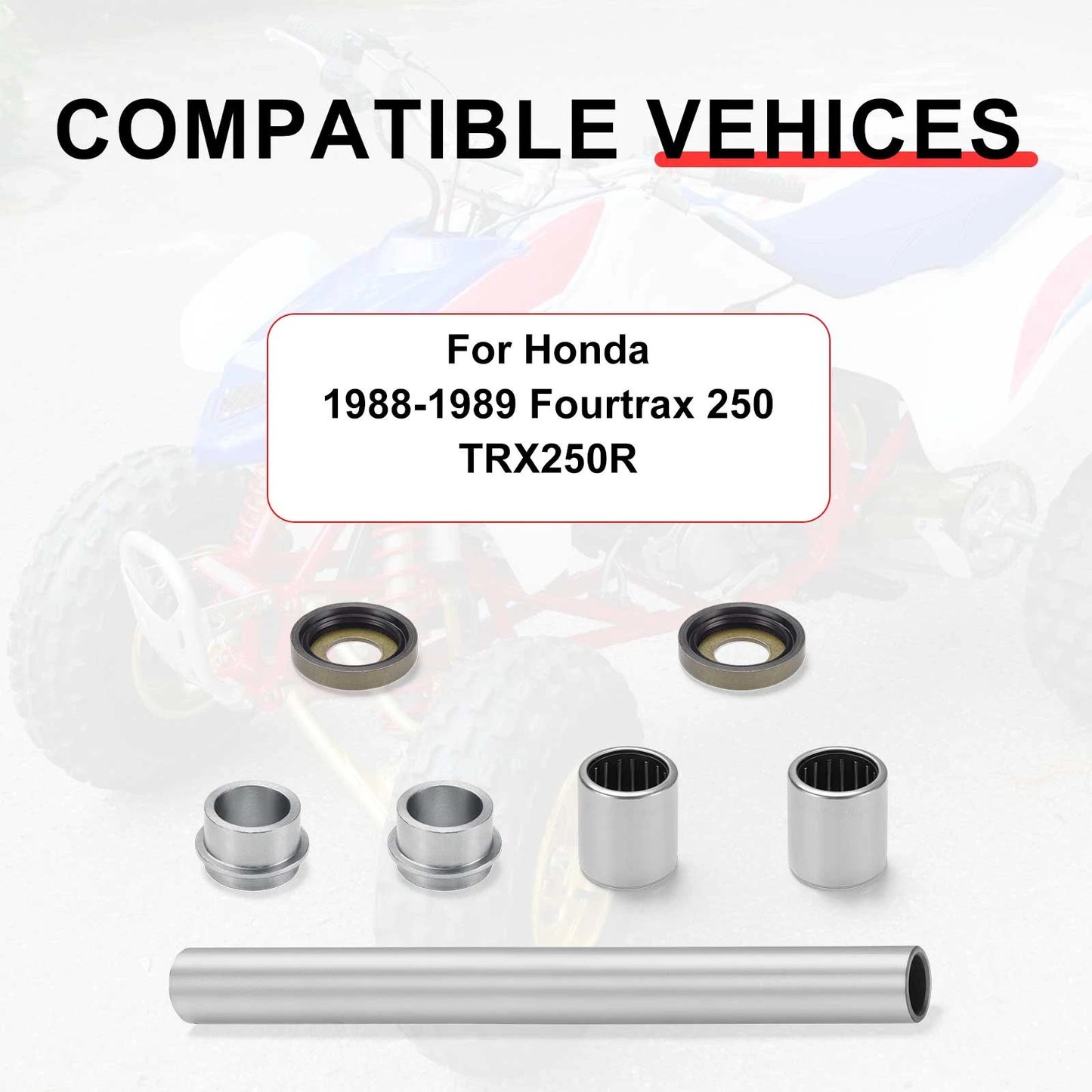 Swing Arm Bearings & Dust Seal Caps for Honda Fourtrax 250 TRX250R(1988–1989)