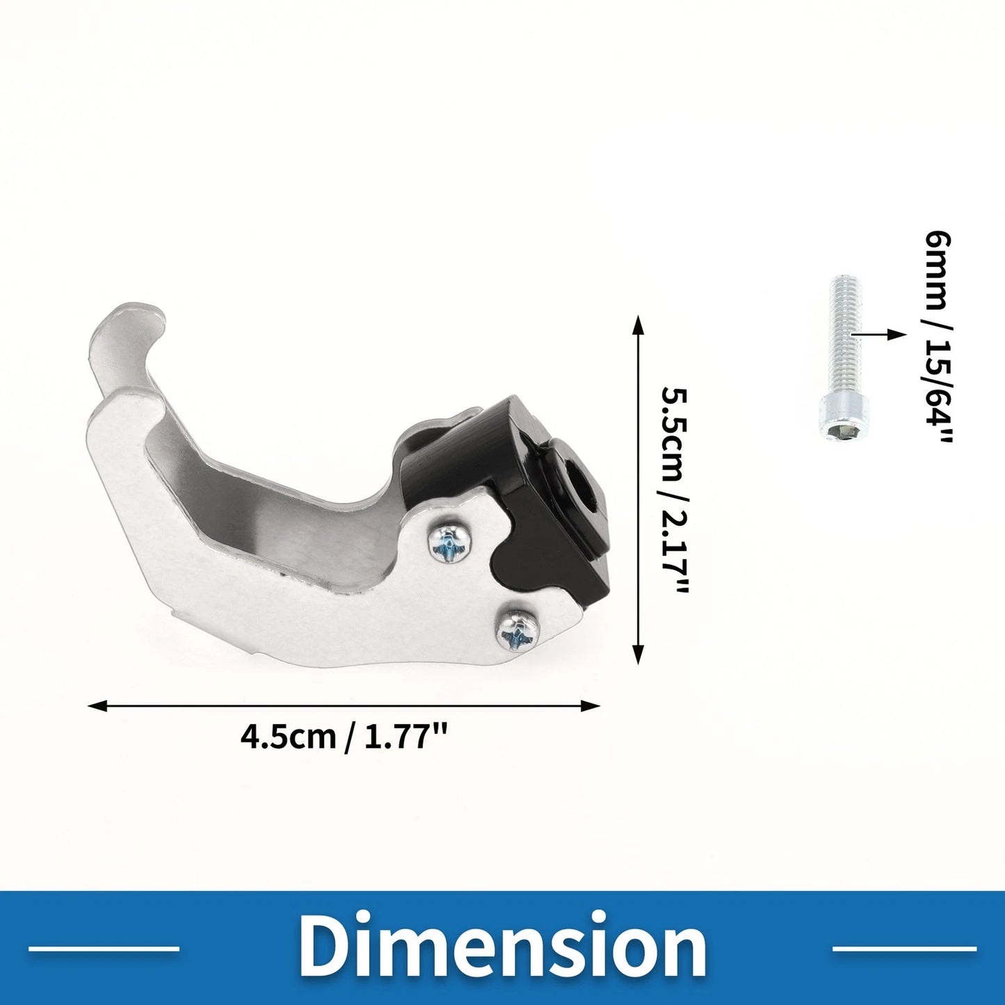 Handlebar Hook Claw Shaped Aluminum Alloy Silver Tone for Motorcycle