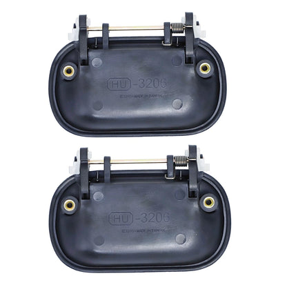 2 x Front Outer Door Handles Black for Isuzu N Series (1994-2008)