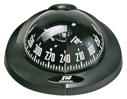 Boat Compass Plastimo Offshore 75 Black Case Conical Card Backlit