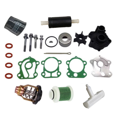 Maintenance Kit for Yamaha 4-Stroke 80HP F80B Outboard with Thermostat & Filter