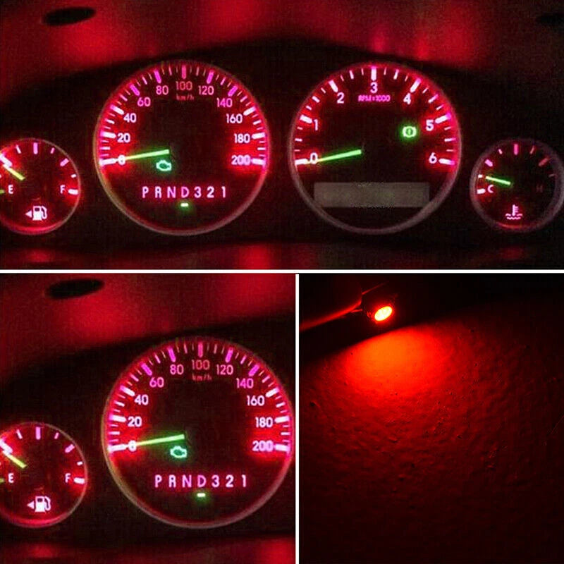 20 x T4 T4.2 LED Bulbs for Instrument Gauge Dash Lights Red