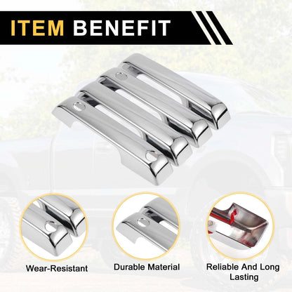 Car Door Handle Protector Set for Ford F-150 (2021-2024) with Smart Key Holes