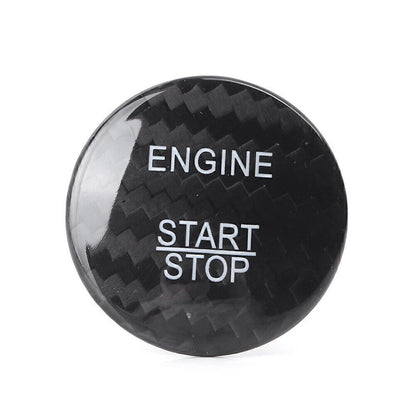 Carbon Fiber Engine Start Stop Button Sticker Cover for Mercedes E-Class
