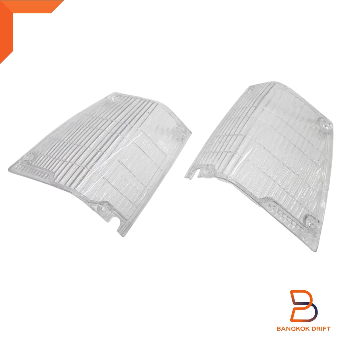 Clear Corner Turn Signal Lens Pair for Toyota Corolla (1979-1987)