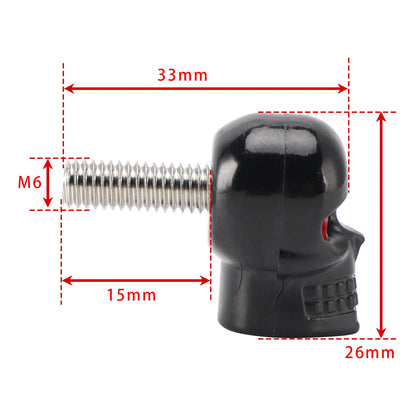 M6 Black Plastic License Plate Screws for Chopper