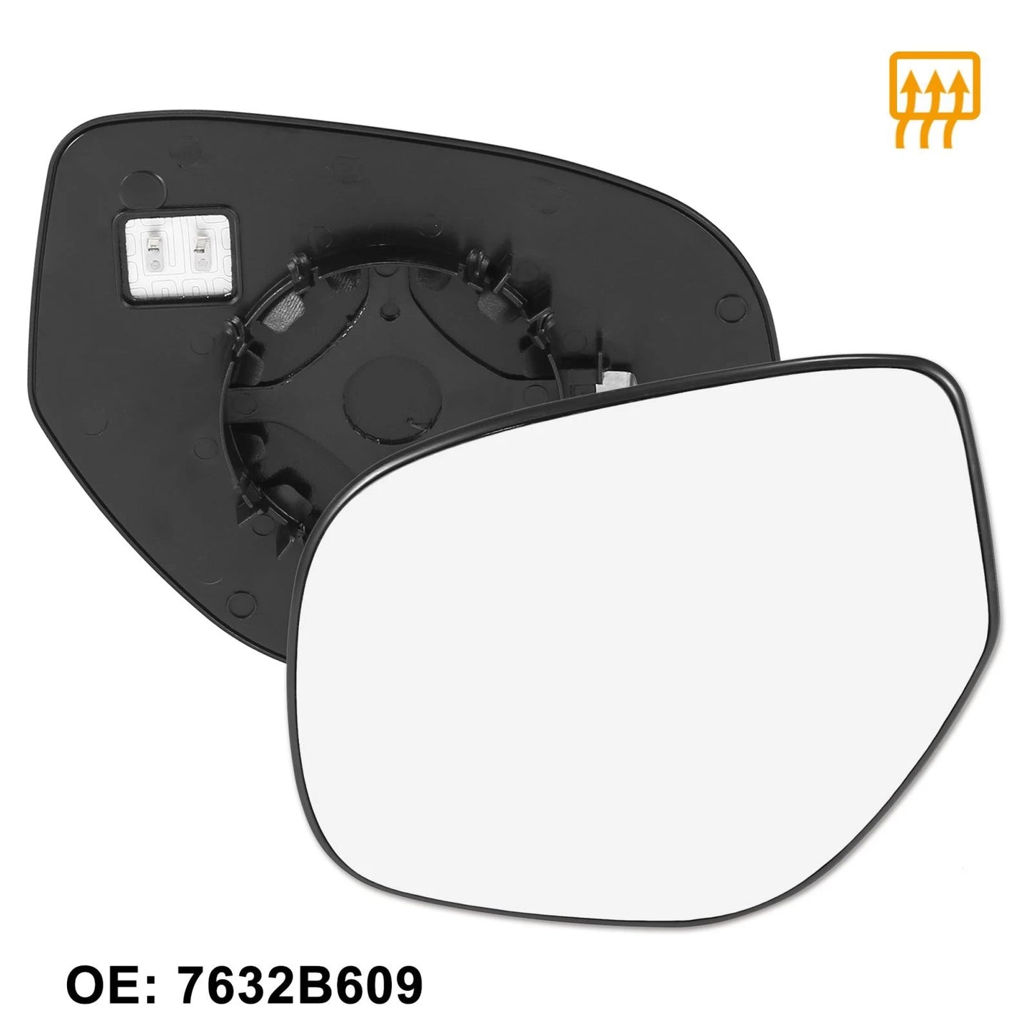 Heated Left Side Mirror Glass w/ Backing Plate for Mitsubishi Outlander