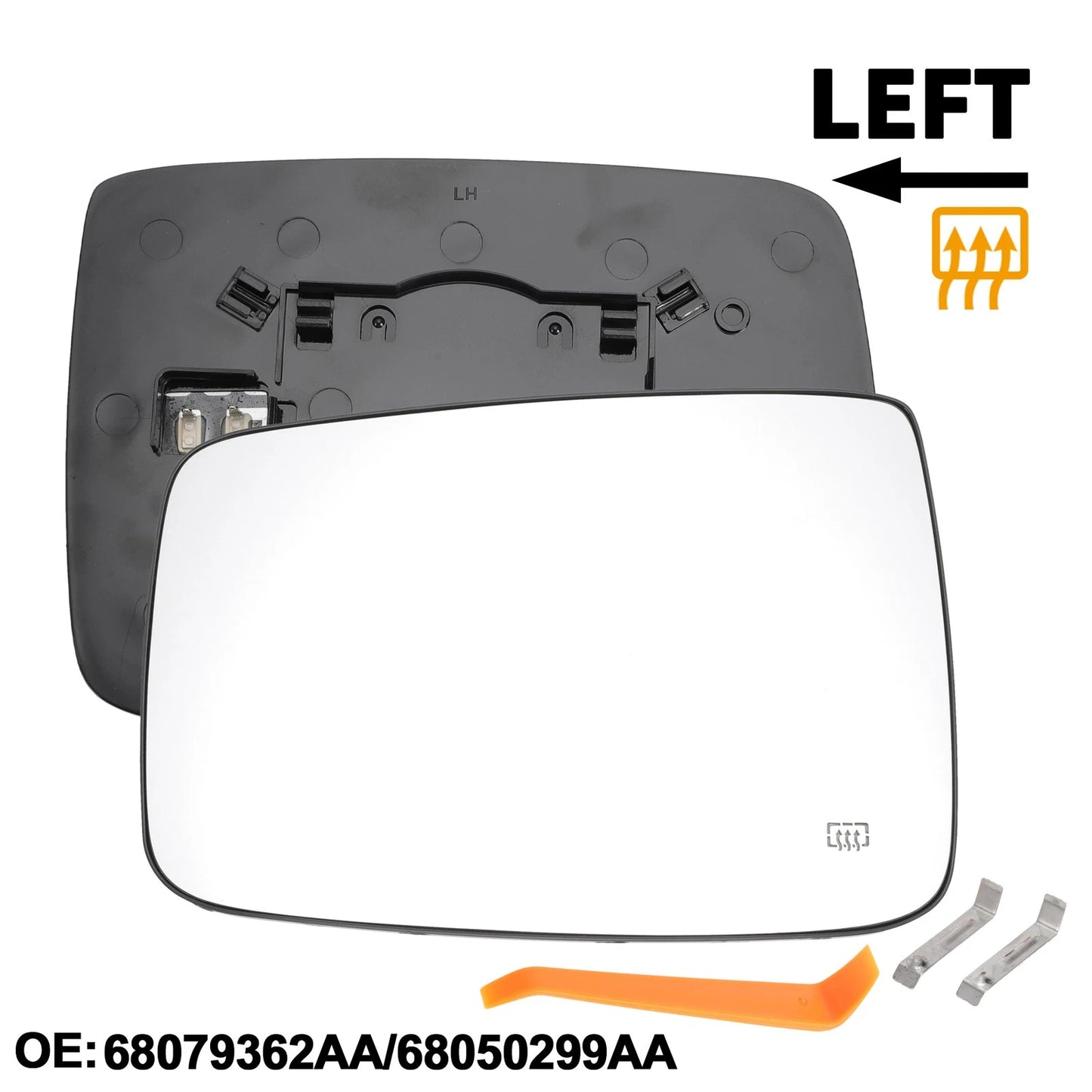 Heated Left Driver Side Mirror Glass Replacement for Dodge RAM 1500 2500