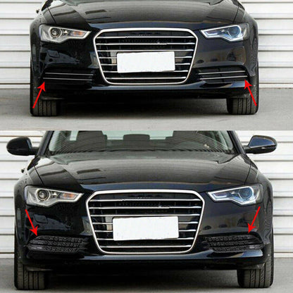 Honeycomb Style Mesh Fog Light Grille Cover for Audi A6 C7 Sedan (2012-2015)