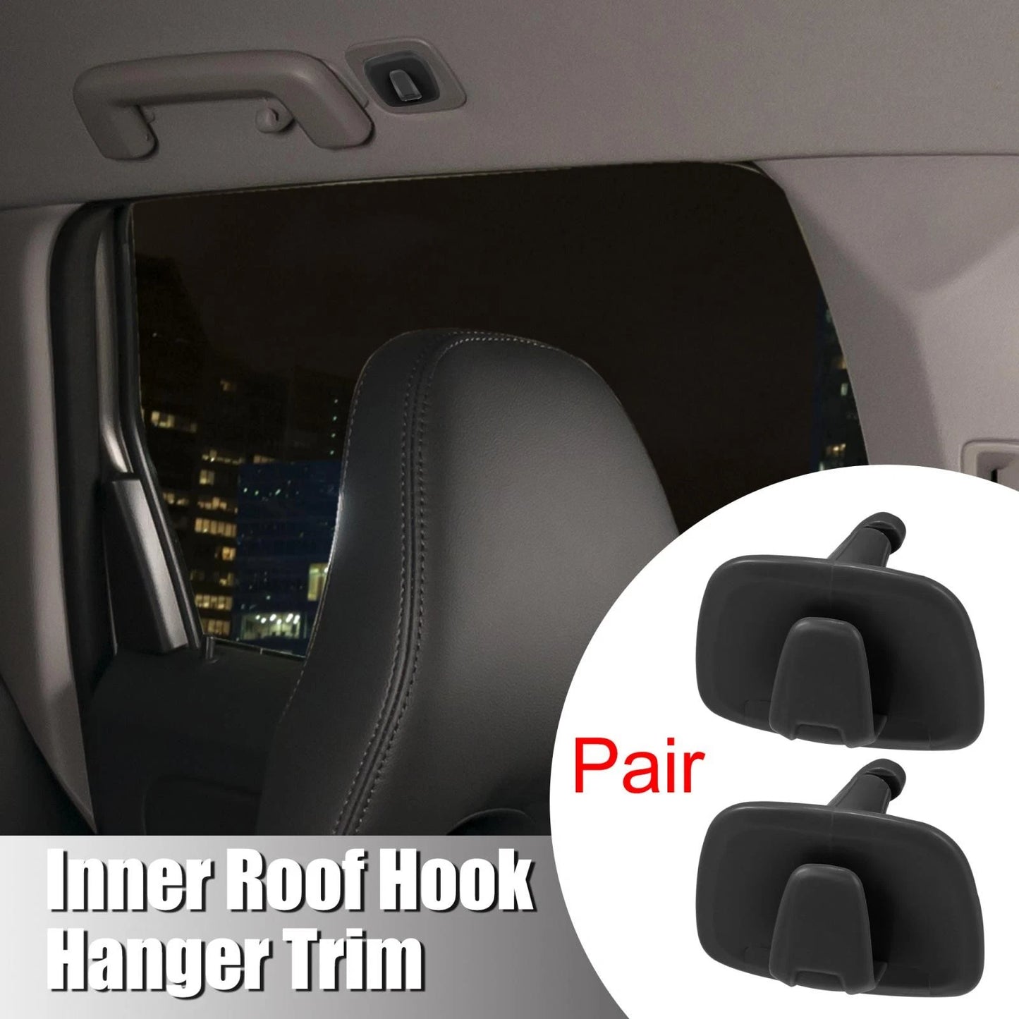Black Inner Roof Hook Hanger Trim for Volvo S90 V90 XC40 XC60 (2017-2021)