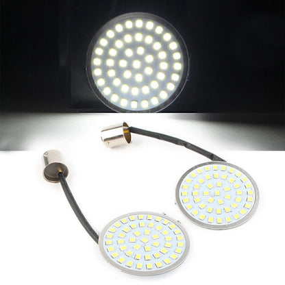 1156 White LED Turn Signal Inserts for Harley Softail Dyna
