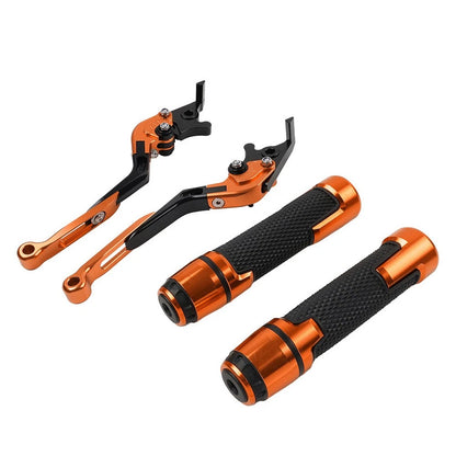 Orange Brake Clutch Lever & Handlebar Grip Set for BMW C650GT C600 SPORT (2011-2016)