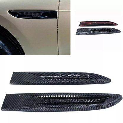 Black Exterior Side Wing Vent Covers for Jaguar XF XE XFL F-Pace E-Pace (2015-2023)