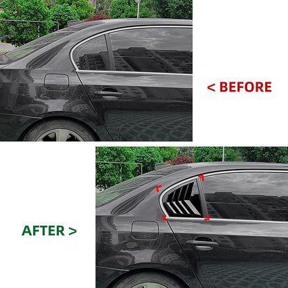 2 x Rear Window Louver Trim Cover for BMW 5 Series E60 E61 (2004-2010)
