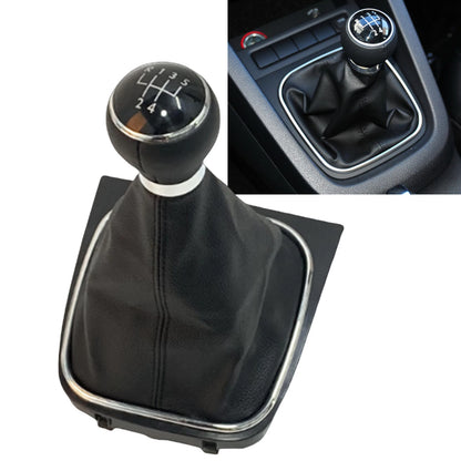 Gear Shift Button Leather Rootwood for VW Golf 6 (2008-2012) 5-Speed
