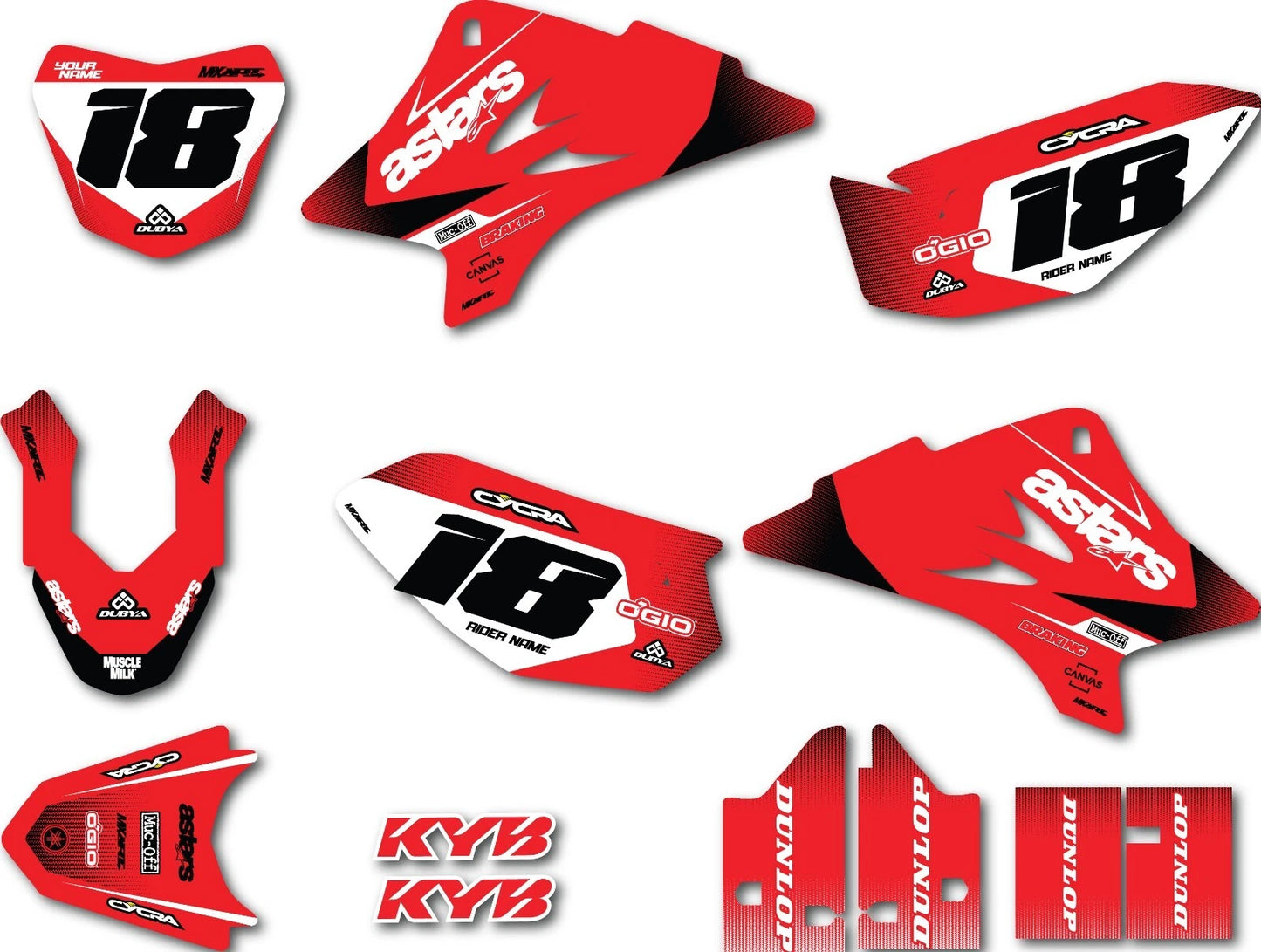 Aqua Style Sticker Kit Decals for Yamaha TTR 50
