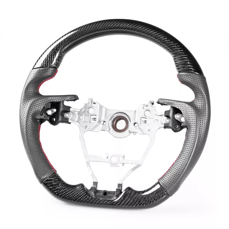 Flat Sport Steering Wheel Carbon Leather for Toyota Camry RAV4 Auris (2018+)