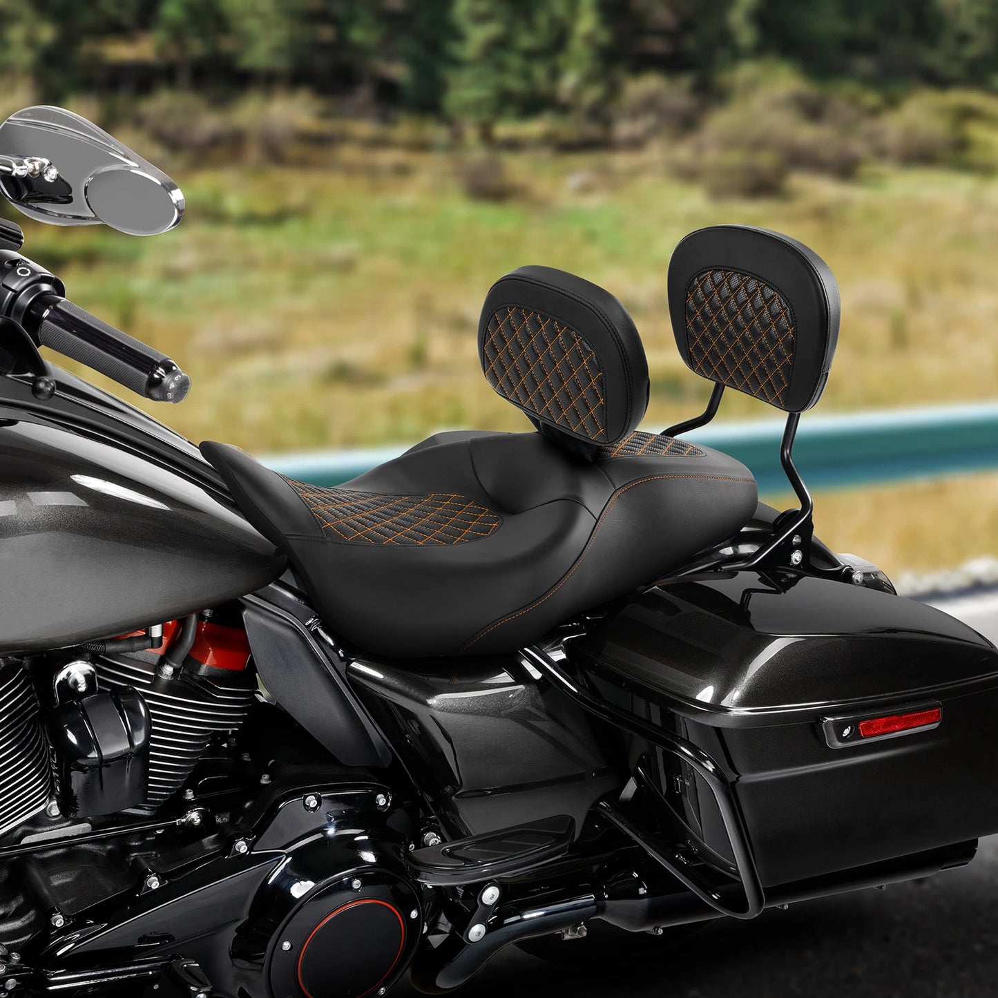 Seat Pad Backrest for Harley Road King Glide (2009-2023)