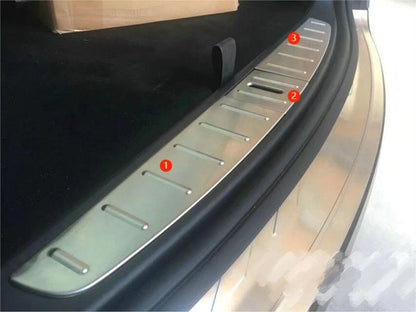 Stainless Steel Rear Inner Guard Bumper Cover Trim for Tesla Model X (2017-2023)