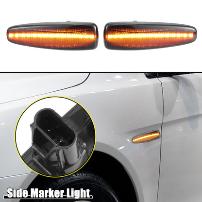 LED Side Marker Lights  Black for Mitsubishi Lancer VIII (2007-2017)