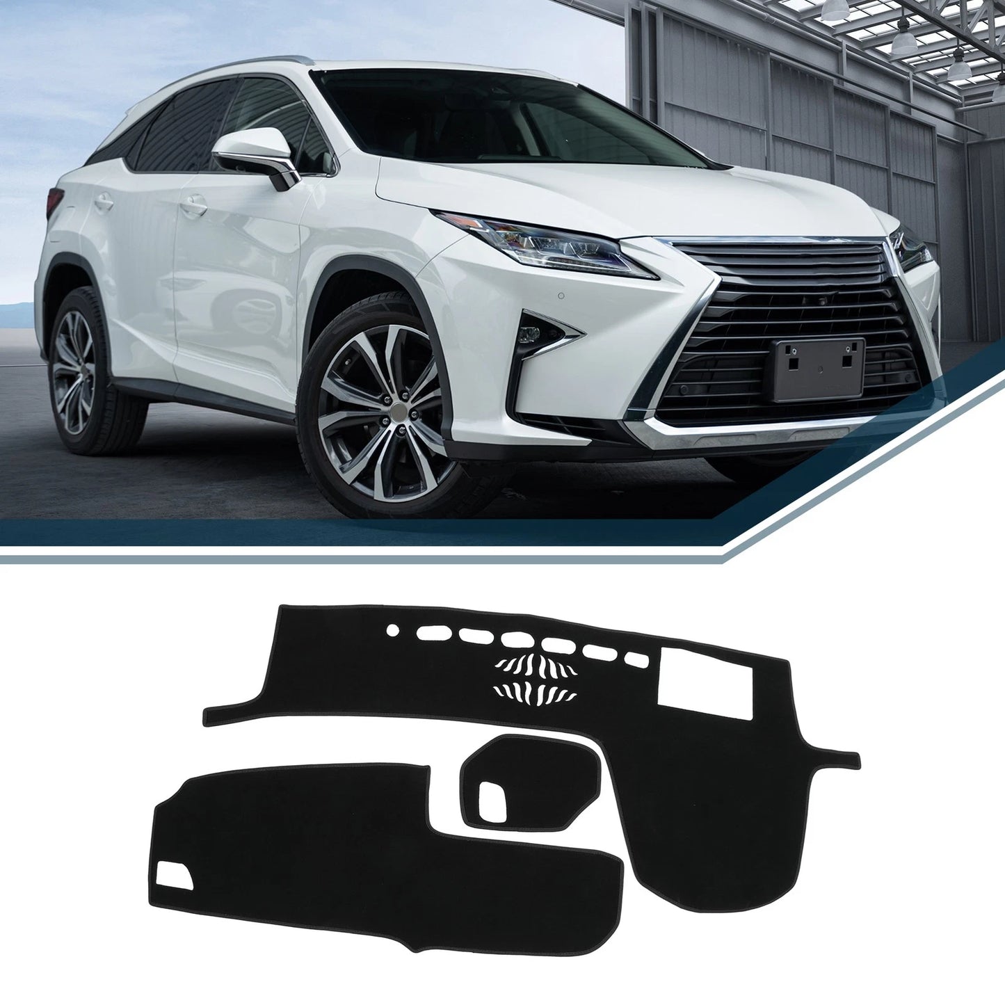 Dash Cover Mat Protector for Lexus RX 200t 2016-2019 Black