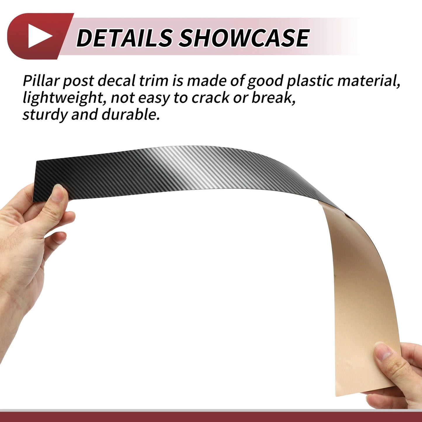 8 Pcs Door Pillar Window Trim for Nissan Altima (2013-2018) Carbon Fiber Black