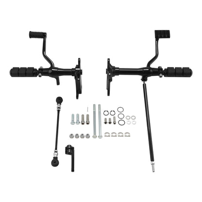 Black/Chrome Forward Control Pegs & Levers for Harley Sportster XL883 (2004-2023)