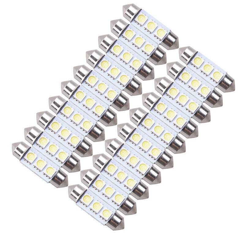 12V 36MM 3 x LED 5050 SMD Festoon Dome Car Light Bulbs for Various Models
