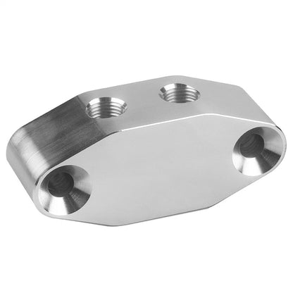 Aluminum Alloy Oil Feed Line Adapter Plate 1/8" NPT for LS