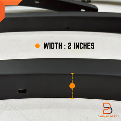 6PCS Silver Fender Flares for Isuzu D-Max Dual Cab 4x4 (2012-2016)