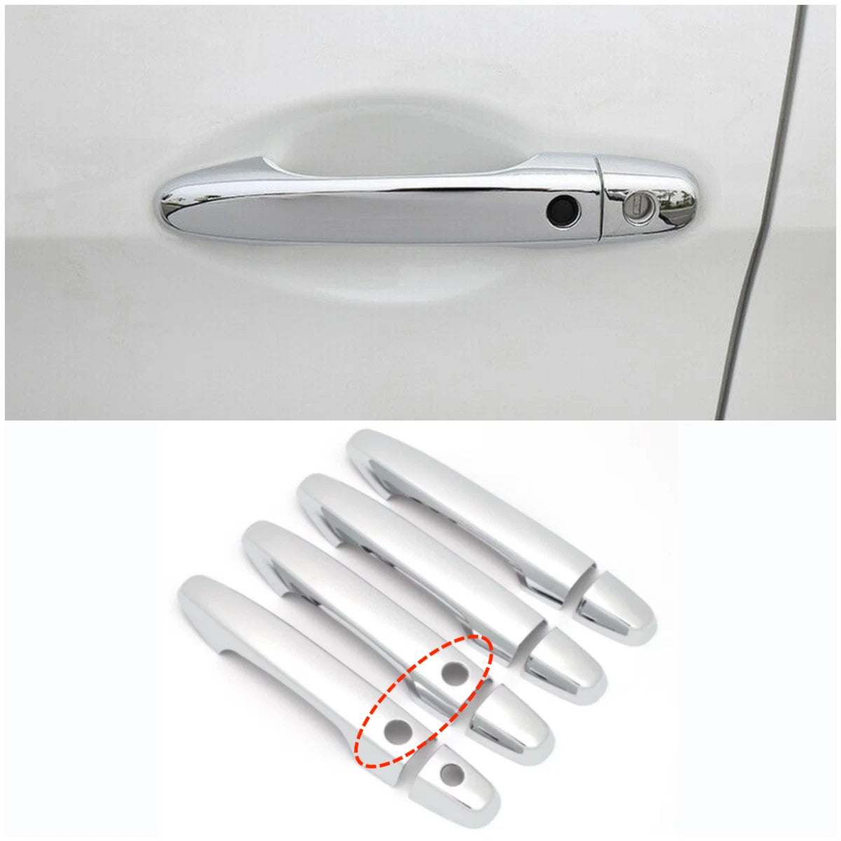 Chrome Smartkey Door Handle Lid Cover Trim for 2012-2016 Honda CR-V 8 x pcs