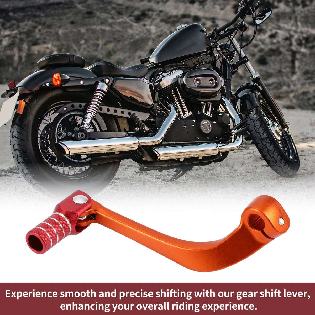 Folding Motorcycle Gear Shifter Lever for Honda CRF110F (2013-2018) Orange Red