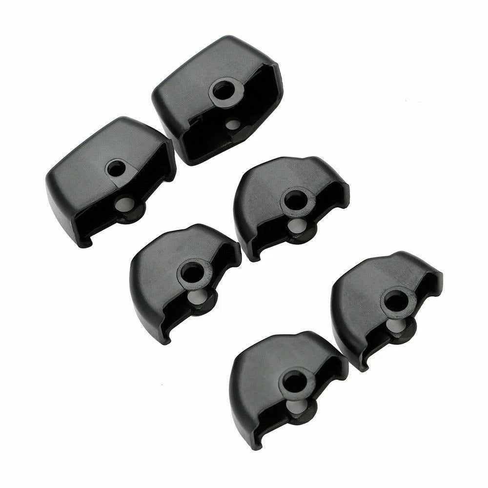 6 x Black Hand Control Switch Button Covers for Harley Dyna Softail (96-13)