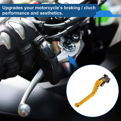 Long Brake Clutch Levers Gold Tone 1 pair for Ducati 821 MONSTER (2014–2017)