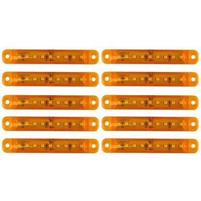 10 x Amber 9 LED Sealed Side Marker Clearance Lights for Car Truck Trailer