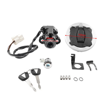 Ignition Switch Lock Fuel Gas Cap Key Set for Kawasaki Ninja 400 (2018-2023)